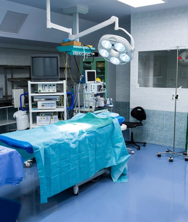 Interior view of operating room in hospital